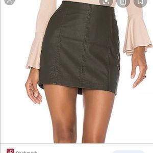 Free People vegan leather skirt size 2